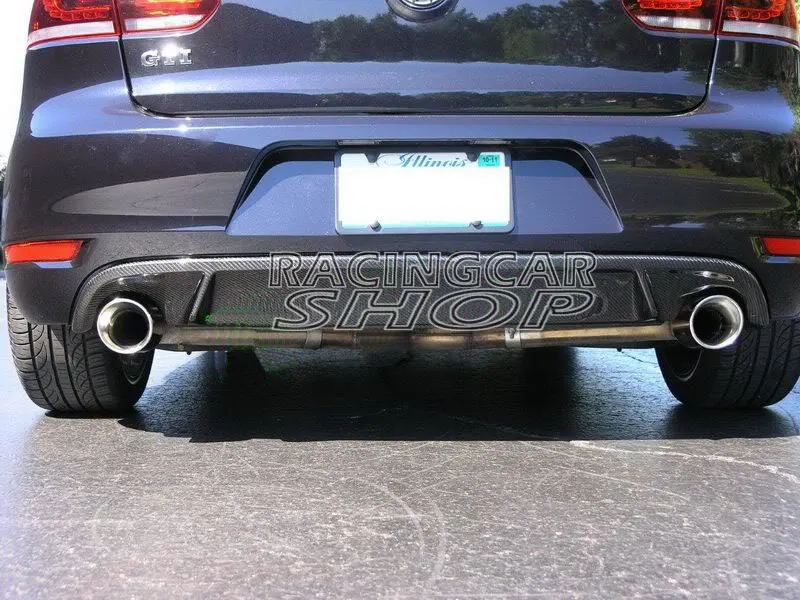 OEM Style Real CARBON FIBER REAR DIFFUSER FOR VW GOLF6 GOLF 6 VI MK6 GTI Bumper