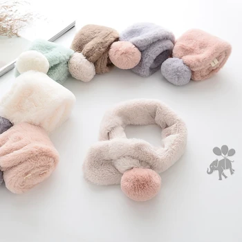 

Imitation Rabbit Fur Soft And Smooth Kids Ring Scarf New Winter Ring Scarf Warm Parent-Child Family Scarves Fashion