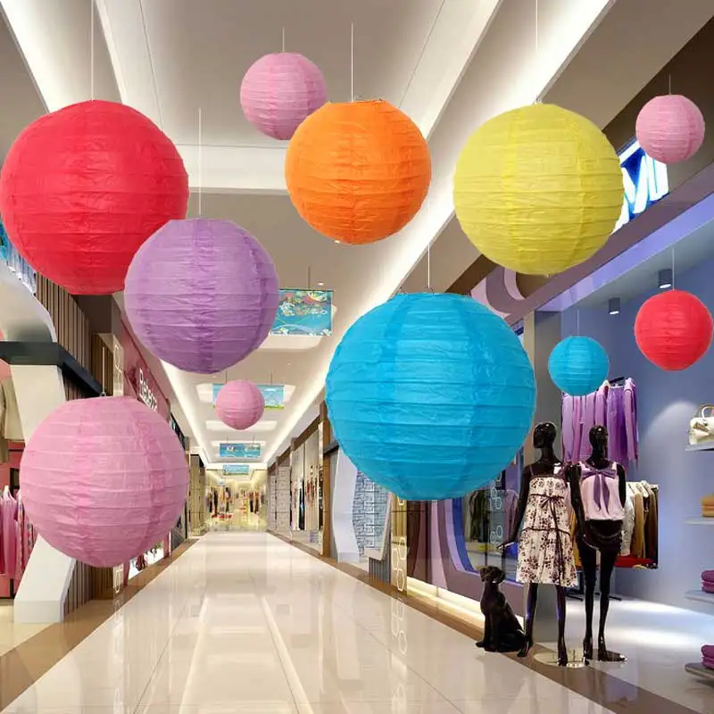 1 шт. 12 Дюймов 30 см круглые подвесные фонарики DIY шар бумага фонарь бар Decora дети