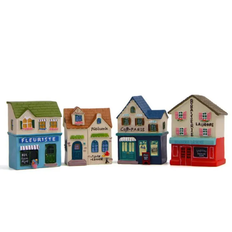 Вилла Дом Miniatura кукольный домик бонсай для сада и дома украшение мини игрушка миниатюрная Смола ремесло украшения микро декор DIY