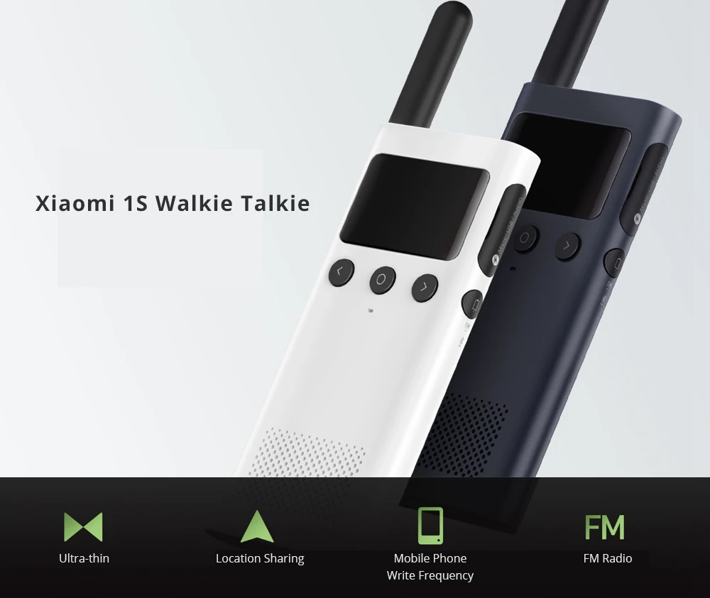 XIAOMI MIJIA UHF/VHF Двухдиапазонная портативная рация-s Bluetooth 4,0 рация-s с fm-радио расположение поделиться