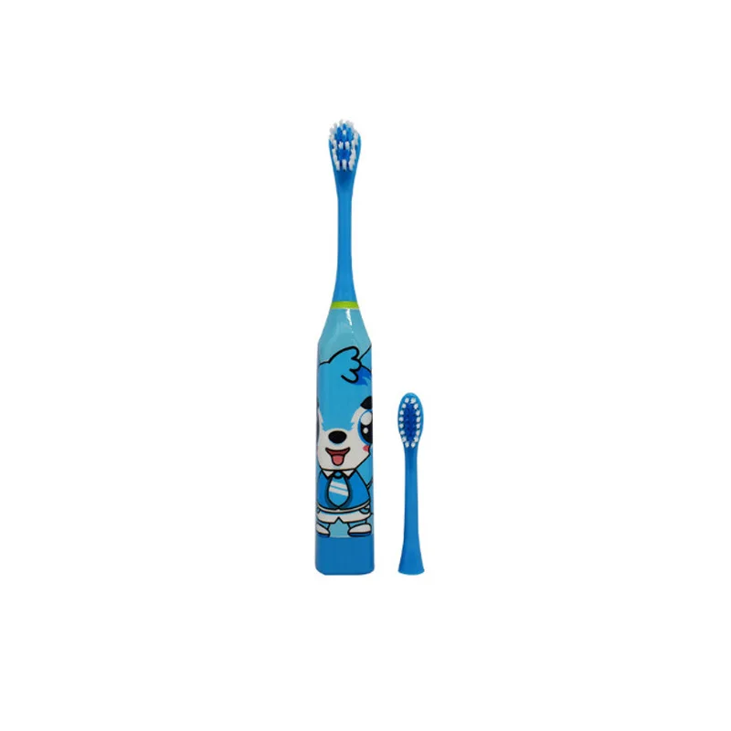 Электрический Зубная щётка ребенок мультфильм ультразвуковая зубная щетка средство для гигиены полости рта уход глубоко Чистые дети Батарея Мощность кисть C30 - Цвет: Синий