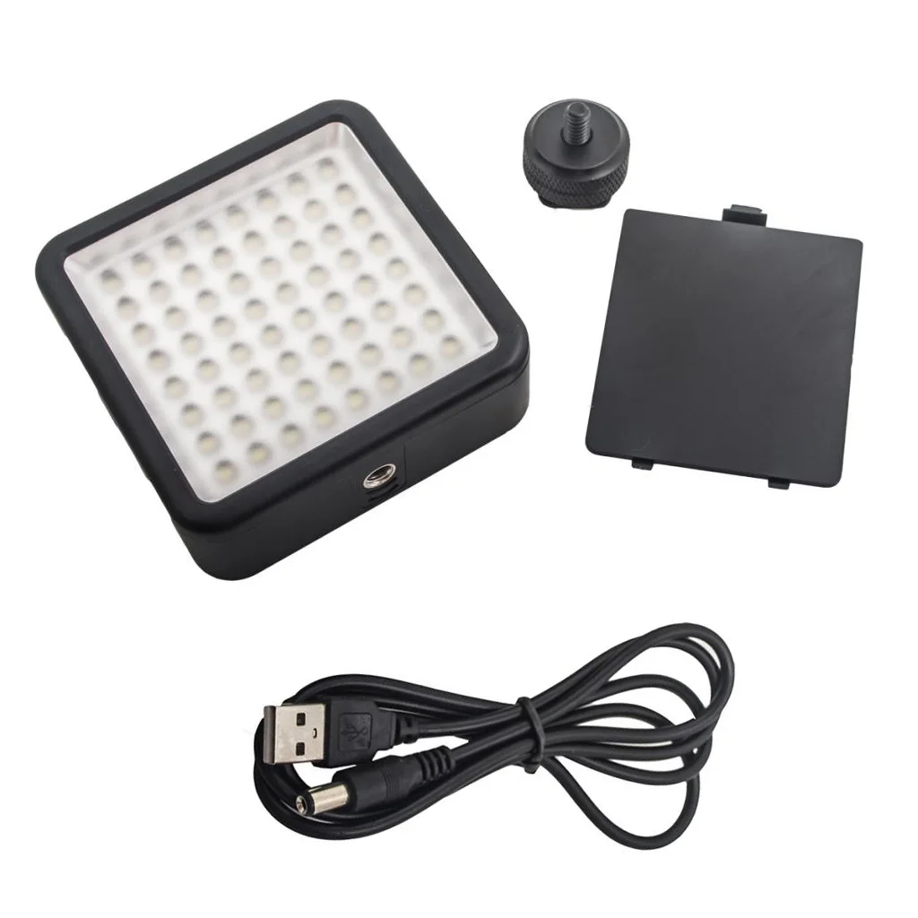 LED 64 Continuous On Camera LED Panel Video Light Dimmable for DSLR Cameras