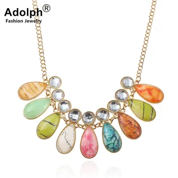 

ADOLPH Star Jewelry Fashion Crystal Choker Necklace For Women 2018 New Boho Statement Accessories Femme Gold Pendant Necklaces
