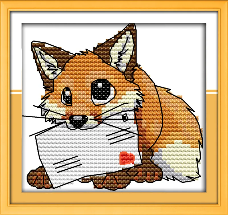 Delivering the Letter Animal Cross Stitch Kits Accurate Printed Embroidery DIY Handmade Needle Work Wall Set Art Home Decor | Дом и сад
