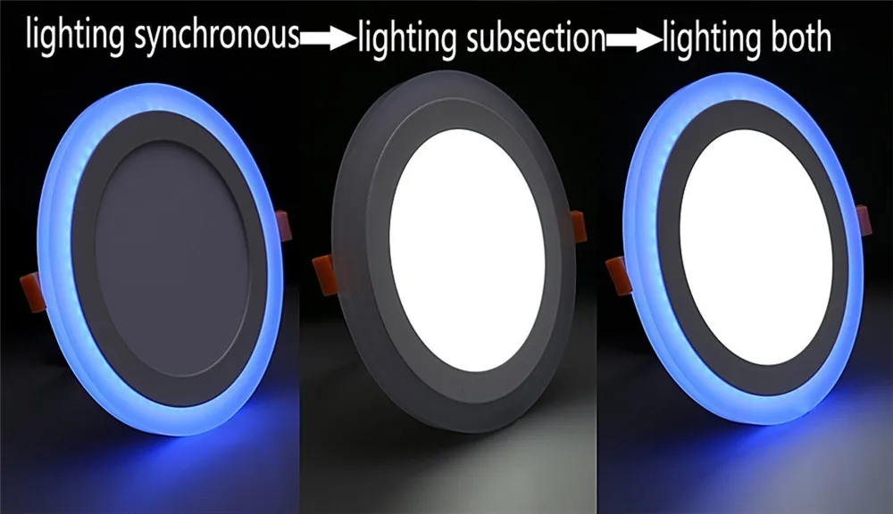 Светодиодный панельный светильник 6 Вт 9 Вт 16 Вт 3 модели светодиодный панельный светильник двухцветный СВЕТОДИОДНЫЙ Потолочный встраиваемый светильник s лампочка внутреннего освещения