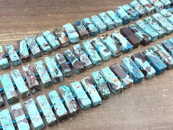 

Raw Ocean Jasper Stick Beads Natural Sea Sediment Jasper Slice Slab Beads Jewelry Beads Center Drilled Rectangle Slices 28-38mm