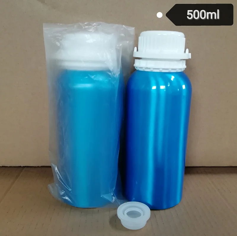 

Free shipping 10pcs/lot 500ml aluminum essential oil bottles blue color with tamper evident cap olive oil bottle