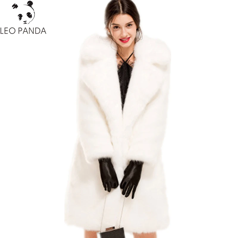 

Winter Mink Faux Fur Coat Fashion Womens Long Jacket Plus Size Thick Warm Casual Female Outerwear High imitation Mink Fur Parka