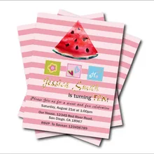 14 шт/лот на заказ милые Арбузные приглашения на день рождения девичий душ приглашает на день рождения вечерние изделия для декорации