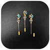 Unique Hand-made Glass Beads Lapel Pins/Hijab Pins Wholesale ► Photo 3/4
