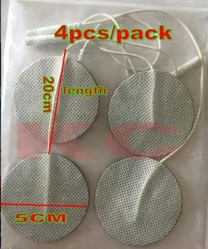 

Round Adhesive Gel Tens Pad Replacement Electrode Pads for EMS & Muscle Stimulators Digital Massager/Tens Unit , 4/pack