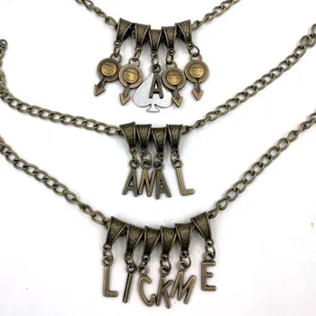 sexy anklet slave swinger lifestyle jewelry CUCKOLD QUEEN OF SPADES ALPHABET 3 styles to choose AL010