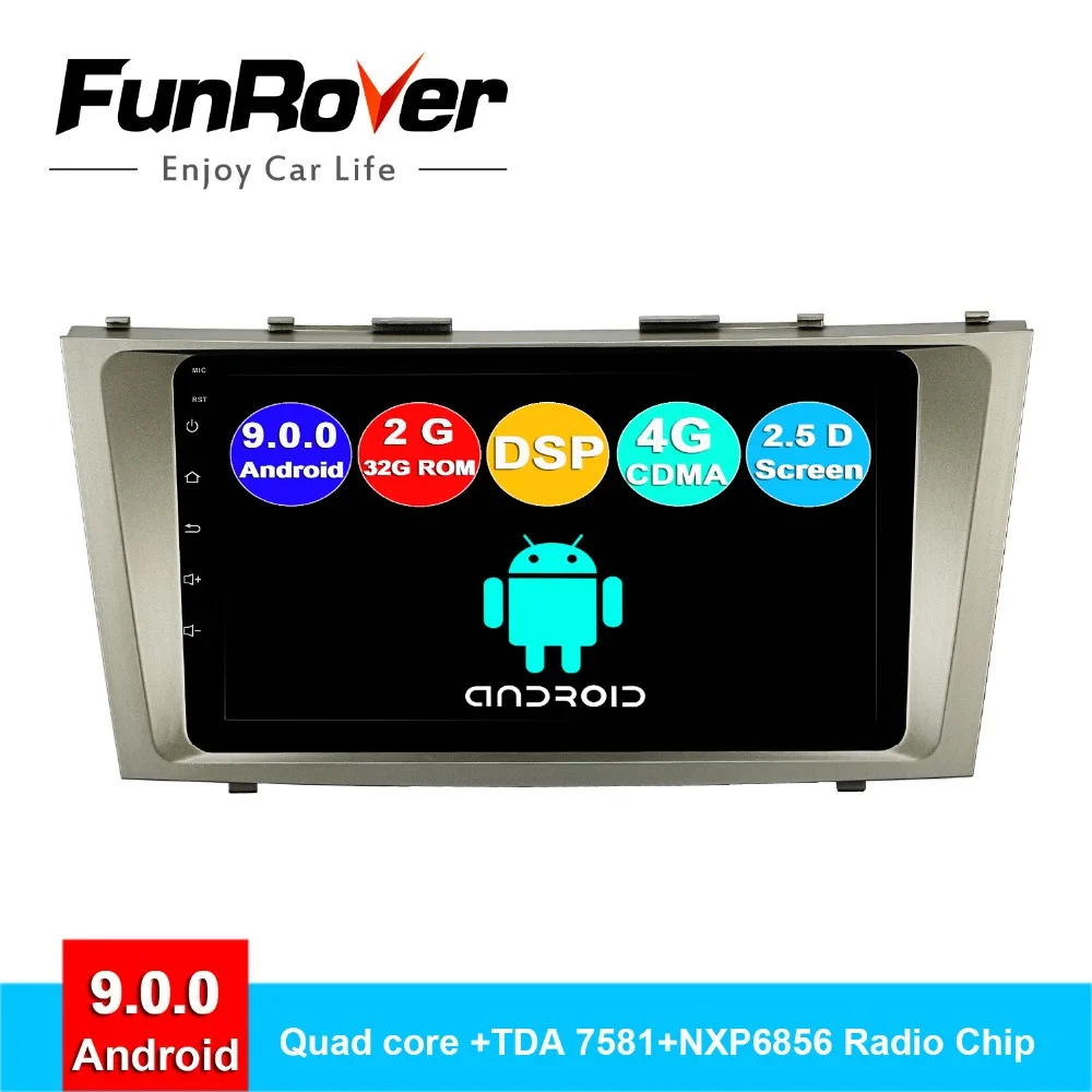 

FUNROVER android 9.0 2.5D+IPS car dvd multimedia For Toyota Camry 7 xv 40 50 2006-2011 radio gps navigation system navi stereo