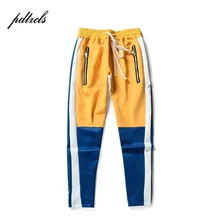 49Hot винтажные Цветные Лоскутные Спортивные штаны, мужские хип-хоп штаны на шнурке, повседневные штаны для бега с эластичной резинкой на талии, уличная одежда
