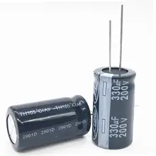 2 шт./лот 200V 330 мкФ 18*35 20% Радиальный алюминиевый электролитический конденсатор с алюминиевой крышкой, 330000nf 20