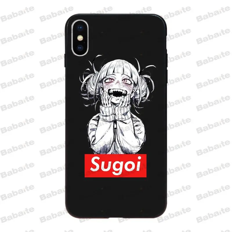 Babaite Sugoi Senpai аниме Waifu черный мягкий чехол для телефона для iPhone 8 7 6 6S Plus X Xs Xr XsMax 5 5S SE 5c Coque11 11pro 11promax