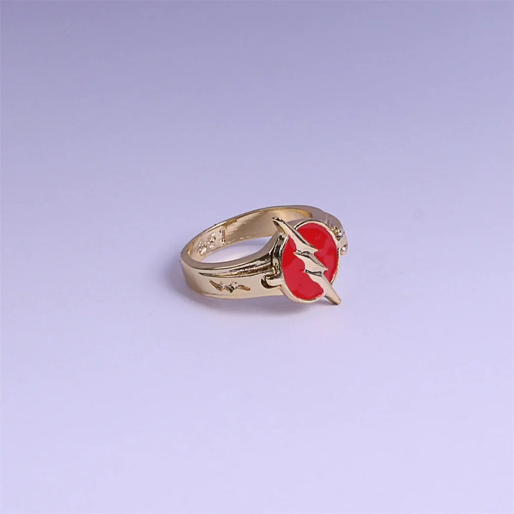 Superhero Flash DC Movie Comics Jewelry Replica Flash Season 2 New Arrival Rings for Men Women Metal (4)