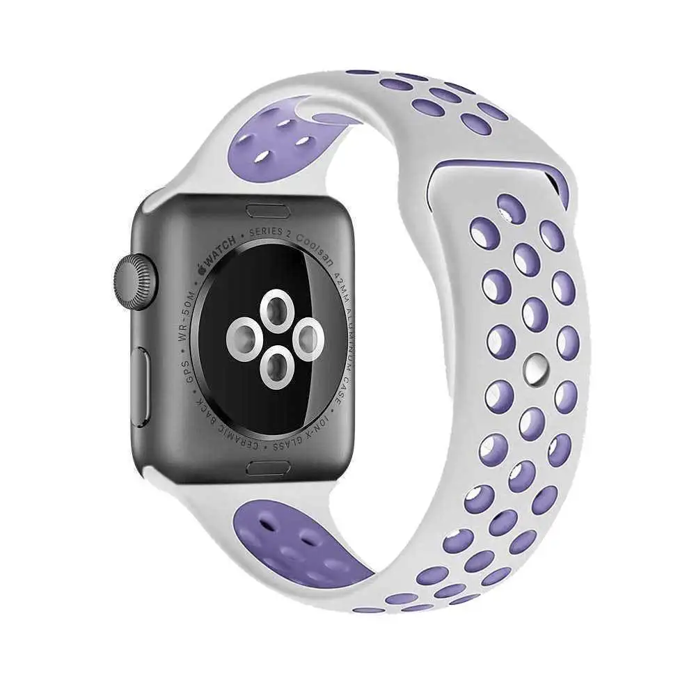 Ремешок для спортивных часов Apple watch Band 42 мм 38 iwatch 4 band 44 40 силиконовый ремешок