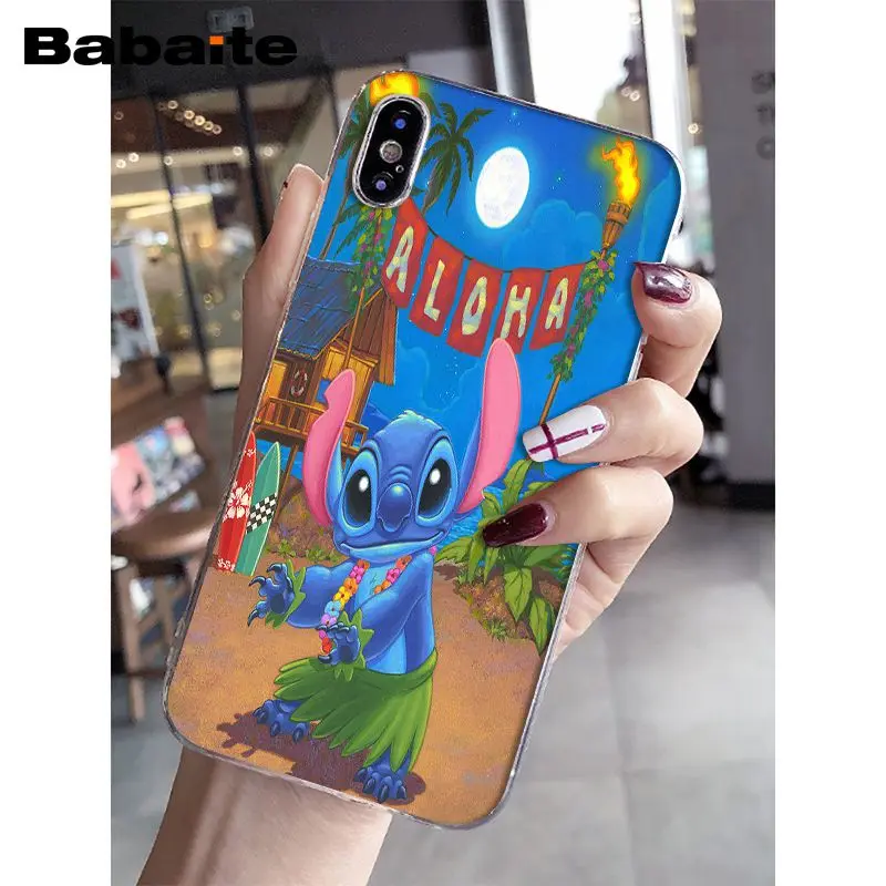 Babaite Love Cartoon Stitch клиент высокое качество чехол для телефона для iPhone 8 7 6 6S Plus 5 5S SE XR X XS MAX Coque Shell