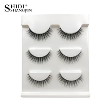 Shidishangping 3d норковые ресницы ручной работы для макияжа накладные ресницы натуральные длинные 3d норковых ресниц 3 пары в 1 коробке ресницы X24