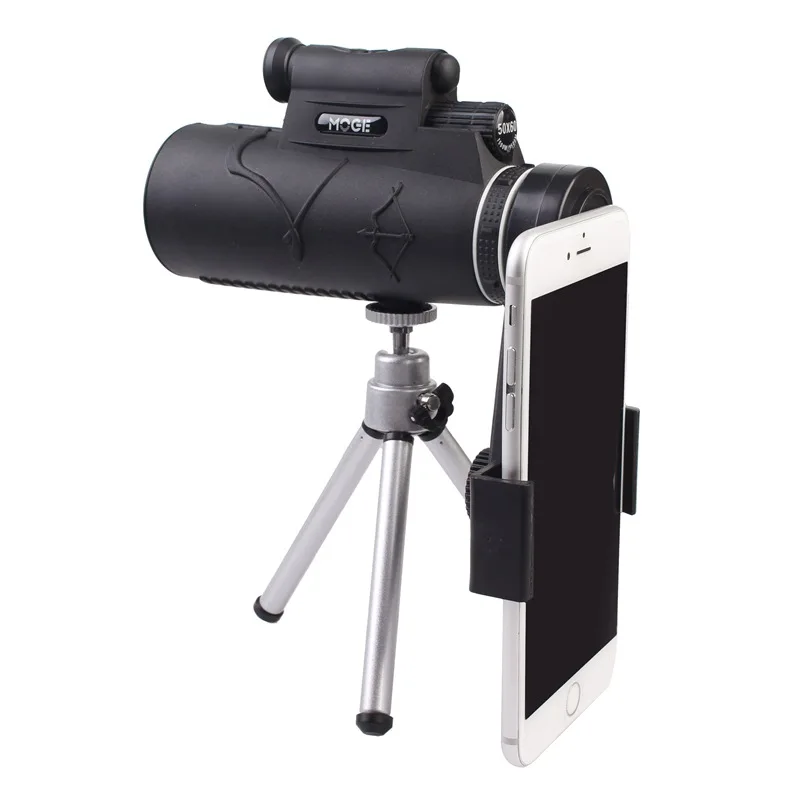2018 New Arrival Black HD 50x60 Zoom Binocular Monocular Powerful Phone Laser Flashlight Telescope with Tripod Clip for Hunting