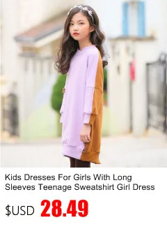 Одежда для школы; осеннее платье для подростков; платье с рукавами-фонариками для девочек; Детский свитшот фиолетового и черного цвета