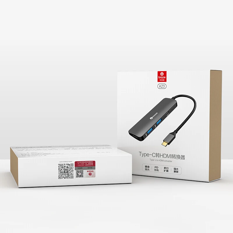Biaze usb хаб USB C к HDMI Thunderbolt 3 адаптер для MacBook Pro 2016 2017 2018 Xiaomi ноутбук порт type PD 0