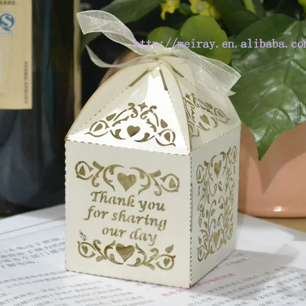 wedding souvenir box,party favor bags,laser cut love vines sweet gift