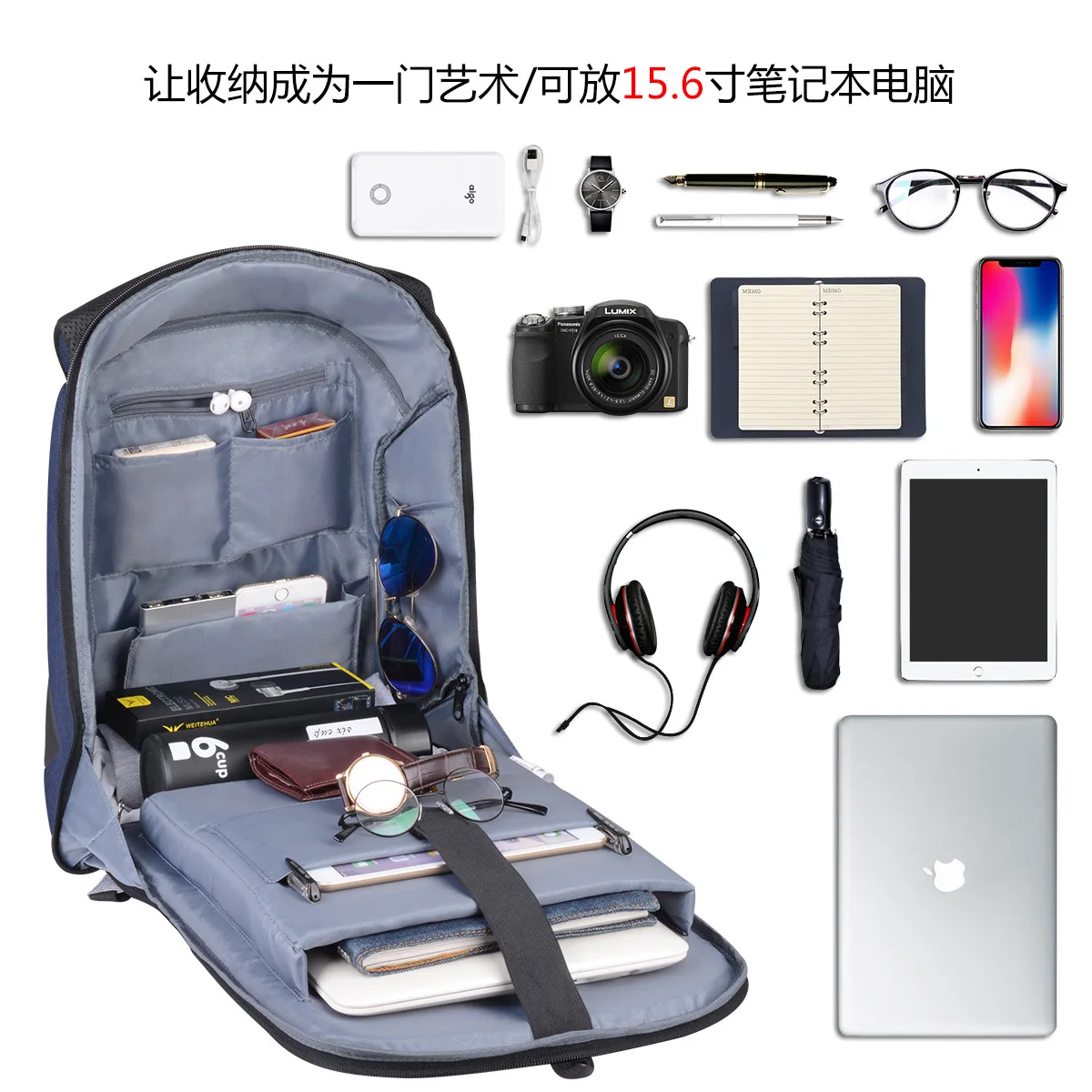 

Multifunction Computer USB Charging 15.6 Inch Laptop Backpack Men School Bag Large Capacity Casual Style Water Resistant Bags