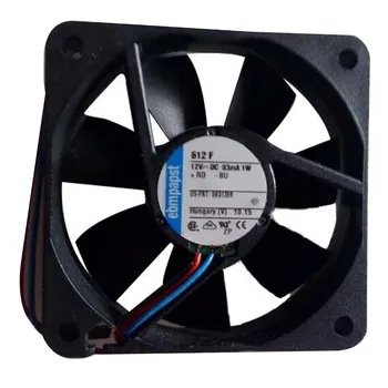 

Ebmpapst 612F cooling fan, size 60 x 60 x 15mm 12 V DC, air flow 29m3/h, 3900rpm