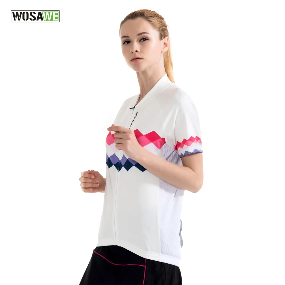 

WOSAWE 2017 Women Breathable Bike Jerseys Ropa Ciclismo Sportwears Pro Team Cycling Jerseys Short Sleeve Bicycle Shirts