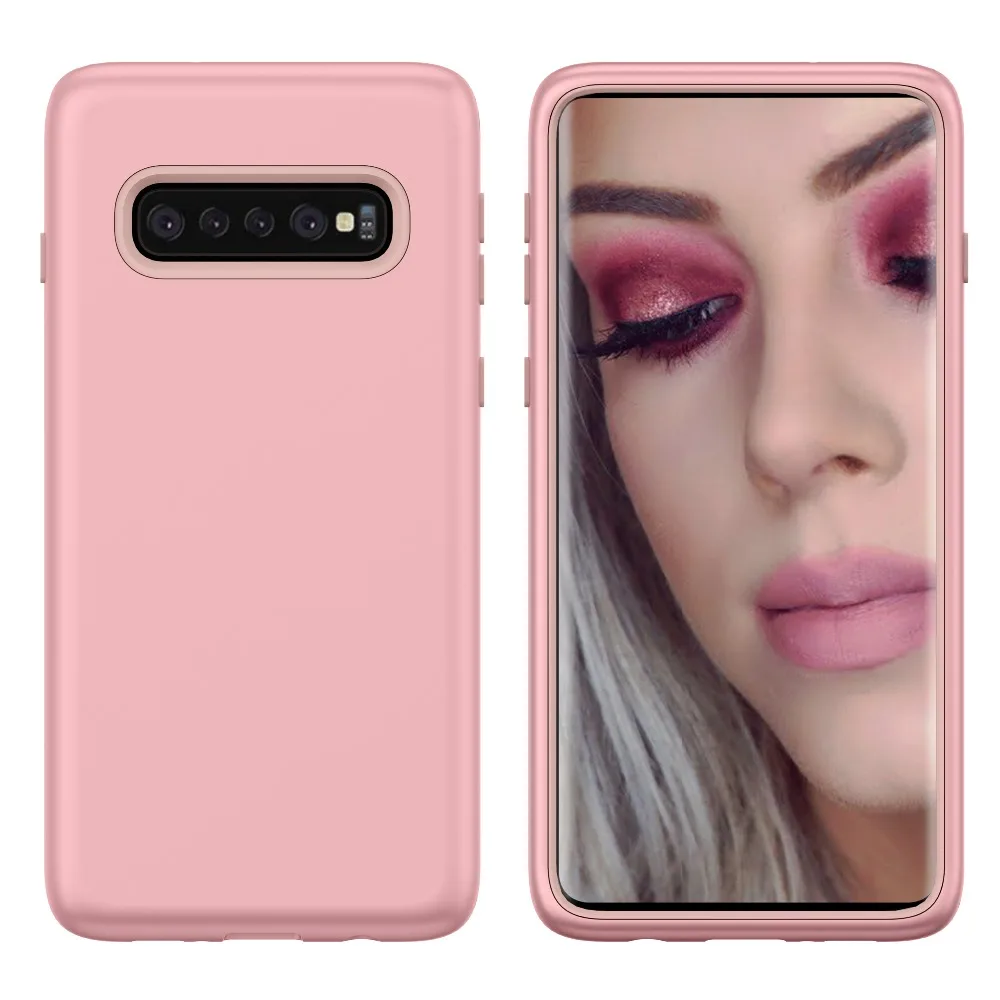 GKK роскошный модный чехол для Samsung S10 три в одном дизайн Мягкая Жидкая силиконовая