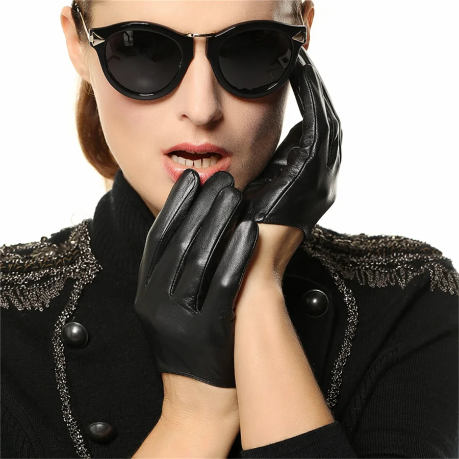 Buy Fashion Trend Genuine Leather Women Gloves 2018