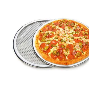 

12Pcs/lot Alloy Mesh Pizza Baking Tray Pizza Acessorios Stones Kitchen Gadgets Pancake Pans Pastry Bakeware Reposteria Creativa