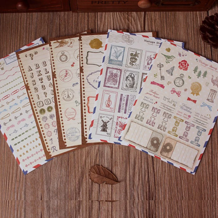 vintage daily planner stickerstravel scrapbook sticker for diary