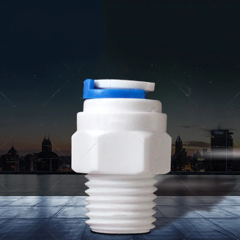 

1/4" OD Tube Quick Pushfit 1/4" BSP Male Fitting Connection RO Water Connector Reverse Osmosis Aquarium System Pipe Fittings