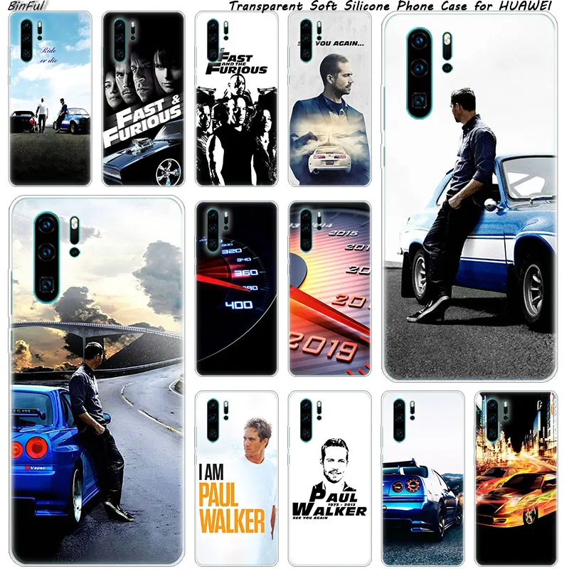 

Hot Paul Walker Fast & Furious Soft Silicone Phone Case for Huawei P30 P20 Pro P10 P9 P8 Lite 2017 P Smart Z Plus 2019 NOVA 3 3i