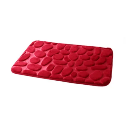 40*60 см коралловый флис ванная комната пены памяти коврик комплект Туалет шаблон для ванной нескользящие коврики напольный ковер набор матрас для декора ванной комнаты - Цвет: wine red