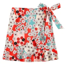 Летняя юбка Женская Повседневная облегающая Цветочная печать бандажи элегантные мягкие элегантные модные повседневные свободные пули размер Высокая талия юбка женская