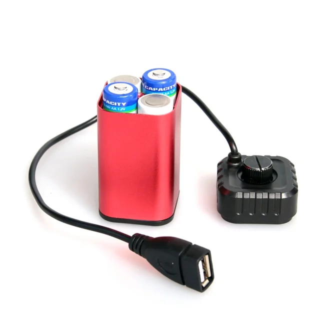 Special Price DC 8.4V USB 5V 6 x 18650 Water Resistant Battery Pack Case House Cover Box For Bike Headlight Bicycle Light Lamp & Phone