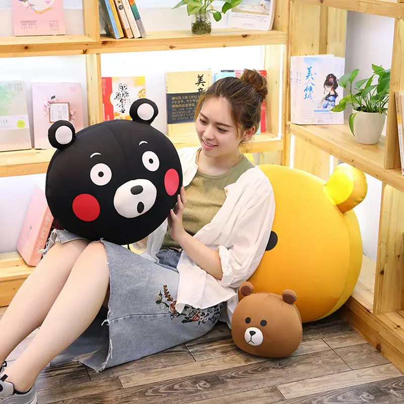 20 см/40 см/60 см Kawaii Rilakkuma& Kumamon& Bear, плюшевая подушка, мягкая мультяшная подушка в виде животных, пенные частицы, медведь, мягкая кукла, диванная подушка, подарок