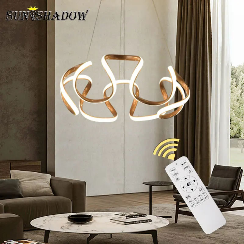  Simple Modern Led Chandelier D55CM Lustres Led Ceiling Mounting Chandelier Lightings For Dining roo - 33010448372