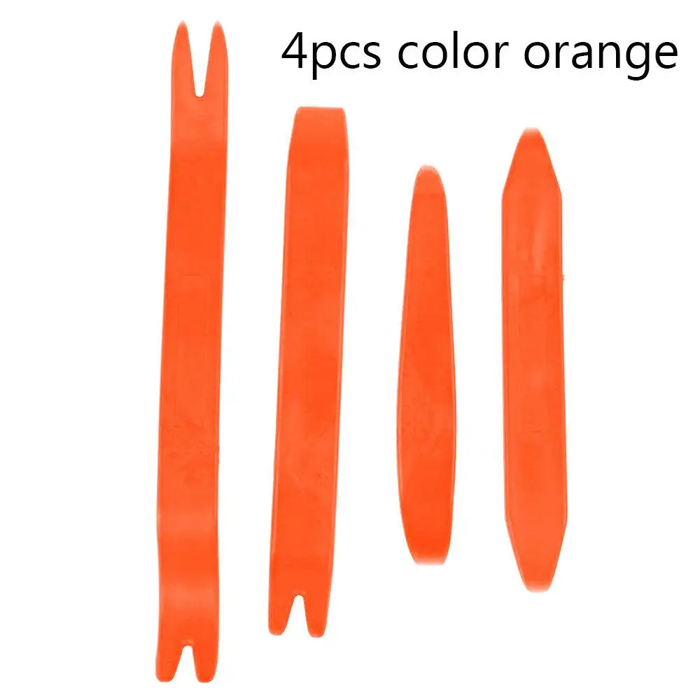 4pcs orange 4/7/13 шт. автомобильный аудио комплект для технического обслуживания авто отделка мелкой бытовой техники ремонт Панель жидкость для снятия монтировки автомобиля тире радио клипса обшивки панели двери набор инструментов - Цвет: 4pcs orange