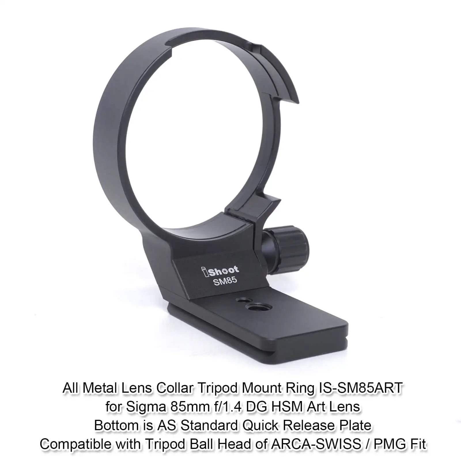 Tripod Mount Ring Lens Collar with Quick Release Plate for Sigma 85mm f/1.4 DG HSM Art Lens (for Canon EF, Nikon AF, Sony E)