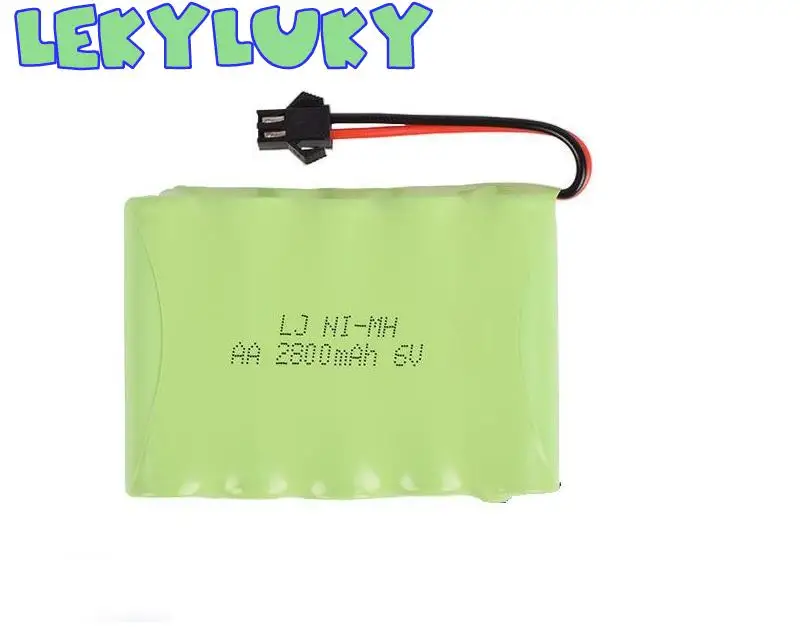 LEKYLUKY  6V 2800mah Ni-MH rechargeable AA battery for RC car RC tank RC boat RC truck