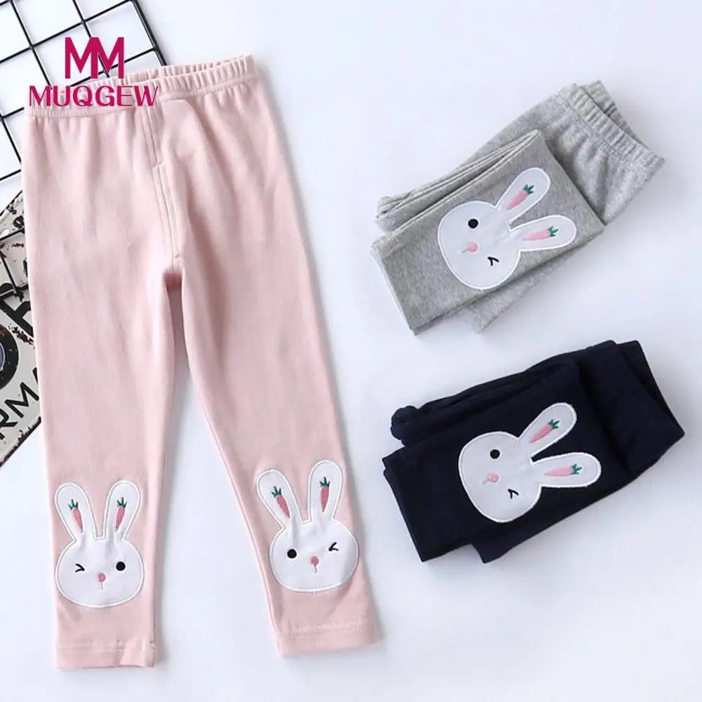 

MUQGEW Hot Sale Toddler Kid Boys Girls Cartoon Rabbit Printed Casual Long Pants Trousers Dropshipping