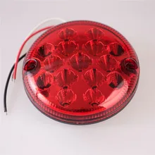 2pcs 12V/24V LED 95mm Round Parking Lights Truck Waterproof Stop Tail Light Brake Lights