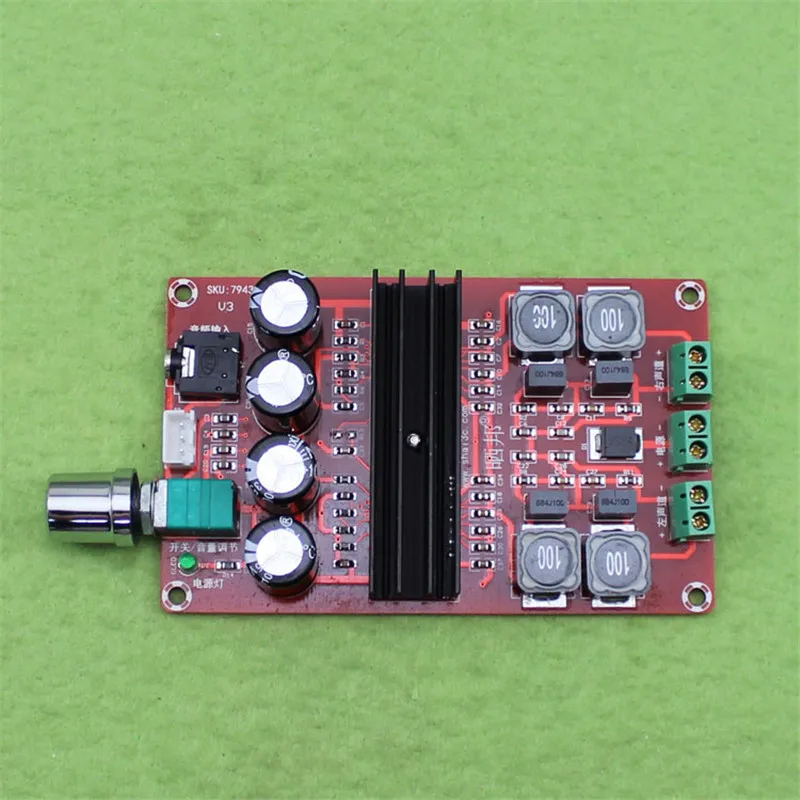 

XH-M190 2*100W Dual Channel Amplifier 12V-24V TPA3116 Digital Amplifier Board
