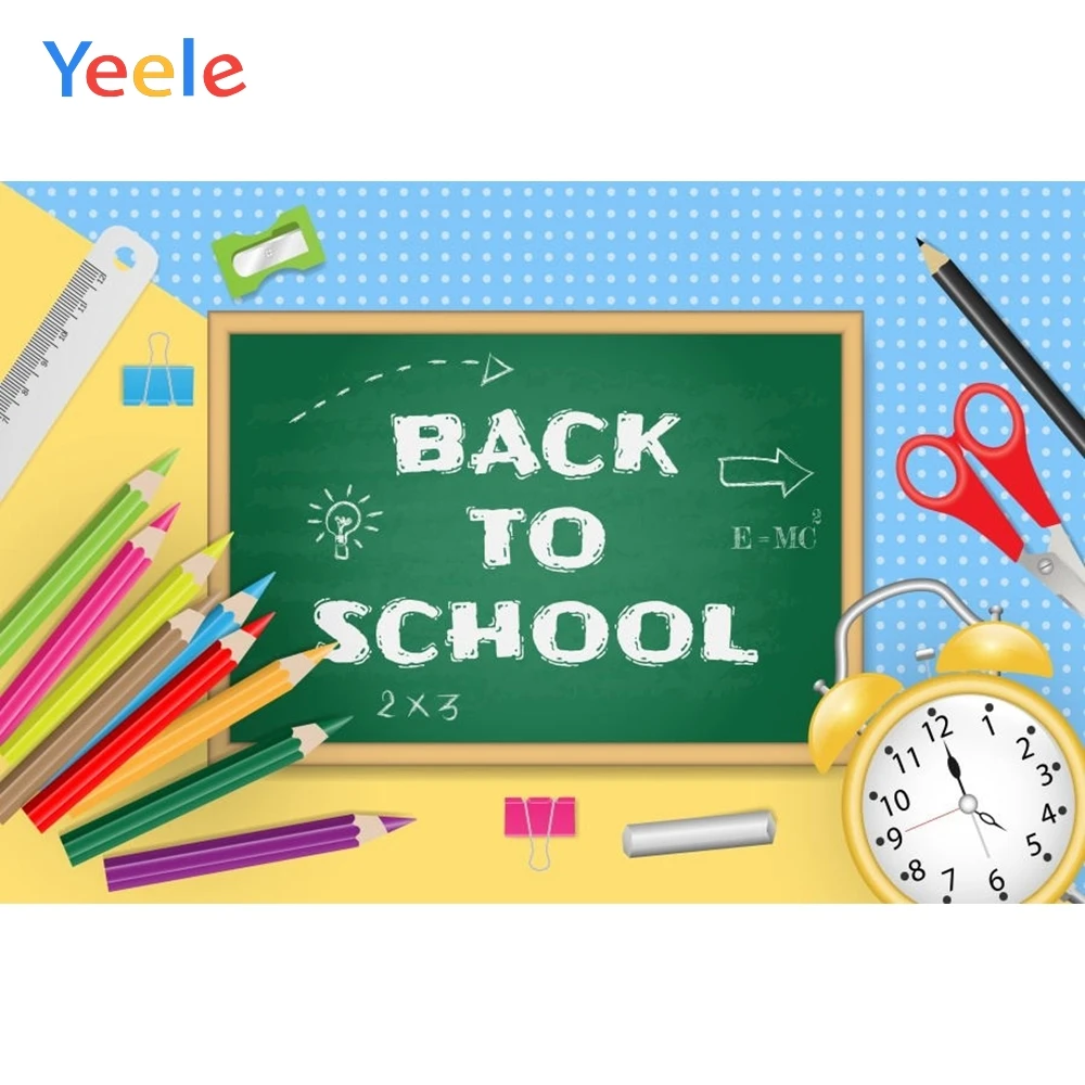 

Yeele Children Back To School Party Photography Backdrop Study Blackboard Knowledge Photographic Background For Photo Studio